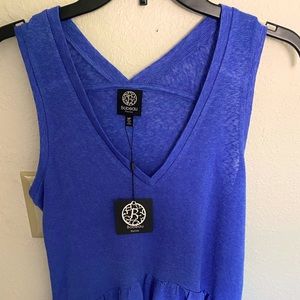 Blue tank flowy bottom